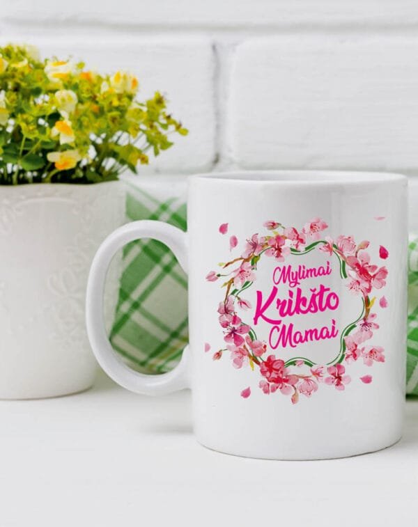 Puodelis krikšto mamai