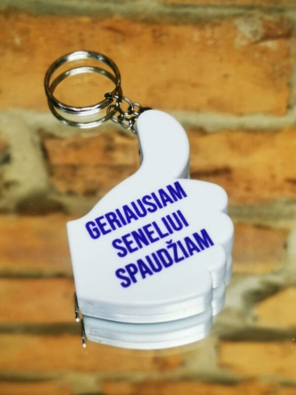Raktų pakabukas ir matavimo ruletė "Seneliui"