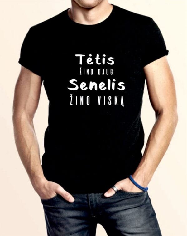 Marškinėliai „Senelis žino viską“