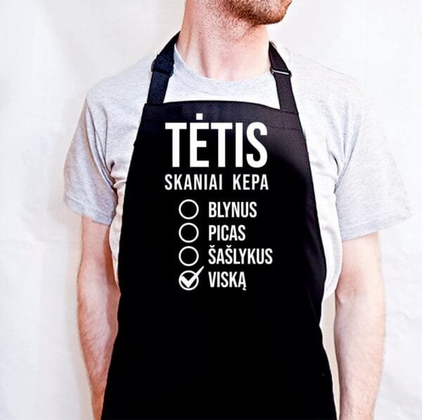 Prijuostė tėtis kepa