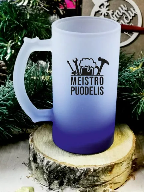 Bokalas meistro puodelis mėlynas
