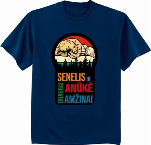 Marškinėliai spalvoti Senelis ir anūkė - Image 4