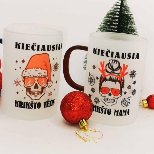 Puodelių rinkinys "Kiečiausi krikšto tėveliai"