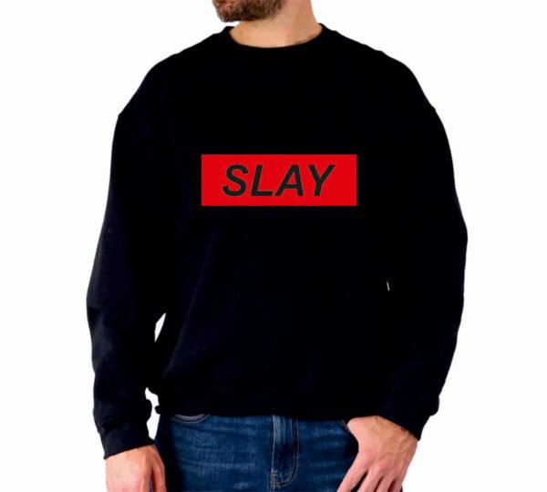 Juodos spalvos džemperis SLAY